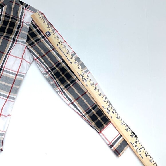 Orvis Women's Classic Black Tan Red Plaid Shirt Button Front Long Sleeve size 6 - Picture 7 of 10
